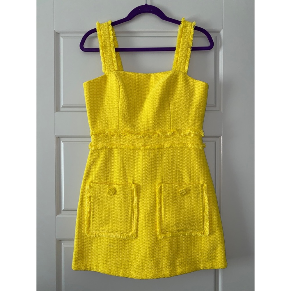 NWOT Yellow Alexis Tweed Mini Dress